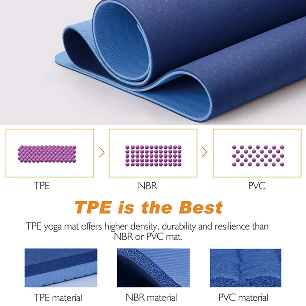 NNEOBA Non-Slip TPE Yoga Mat for Yoga & Pilates
