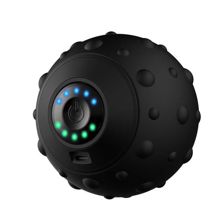 NNEDSZ Black Vibrating Massage Ball - Deep Tissue Muscle Relaxation & Recovery Tool - Portable Electric Massager with USB Rechargeable Design