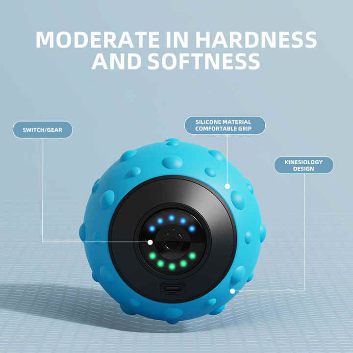 NNEDSZ Black Vibrating Massage Ball - Deep Tissue Muscle Relaxation & Recovery Tool - Portable Electric Massager with USB Rechargeable Design